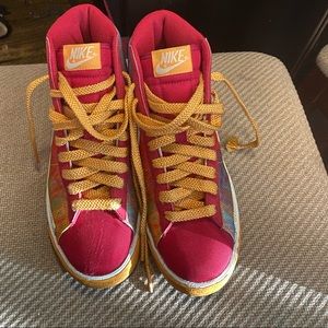 Nike high top blazer rainbow pink dunks sneakers